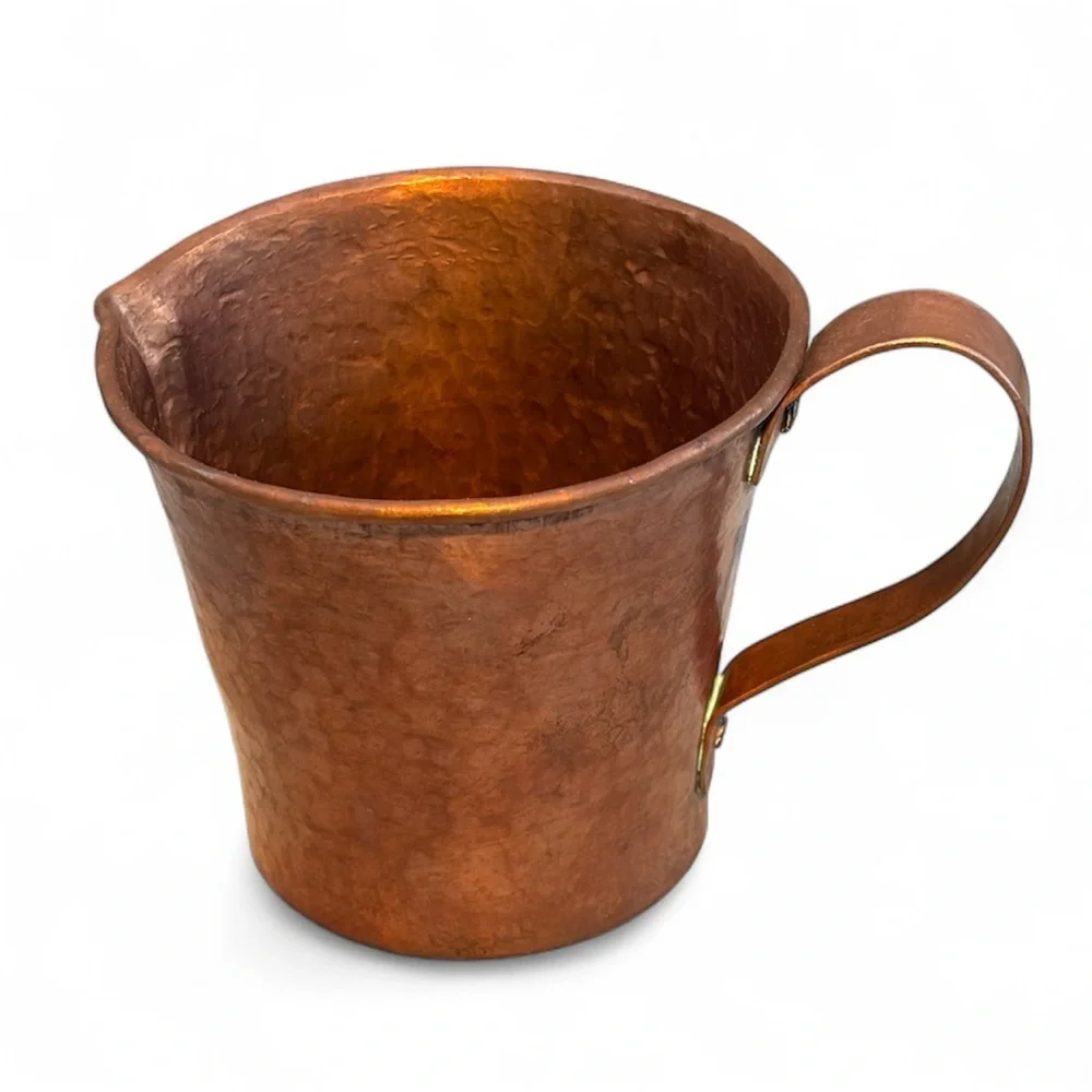 Rustic Copper Creamer Pourer with Handle